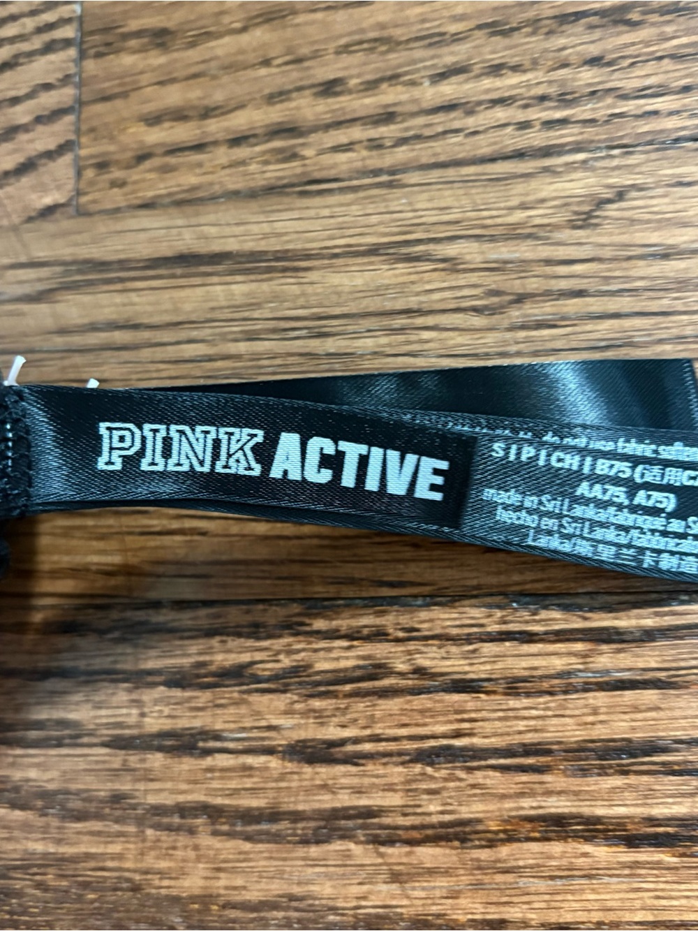 Victoria's Secret PINK Black Sports Bralette with Rainbow Logo Band - Picture 3 of 3